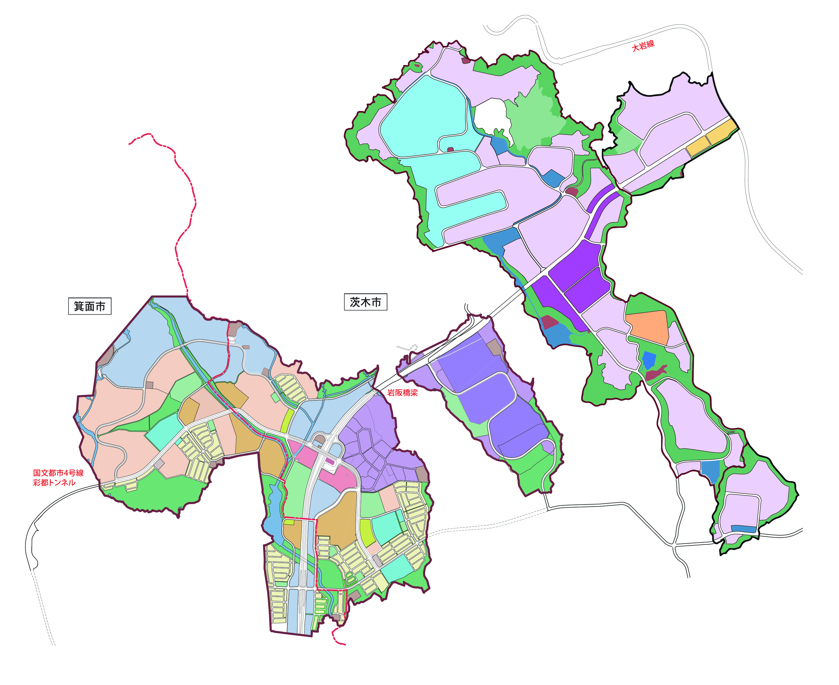 彩都（国際文化公園都市）マップ